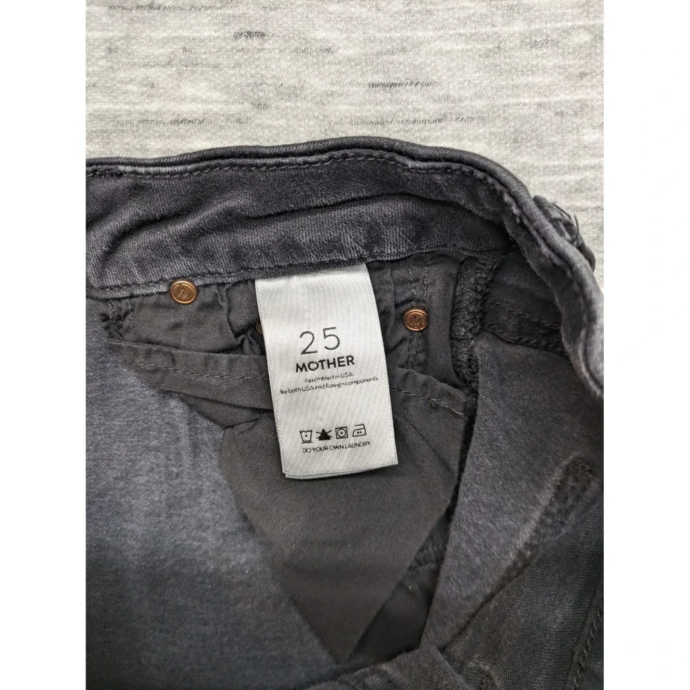 Mother Skinny Jeans Looker Ankle Fray Size 25 Distresed Guilty‎ as Sin Comfy Lux